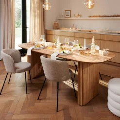 CASA Mesa De Comedor|Acacia Mesa De Comedor Con Patas Mesa Listones