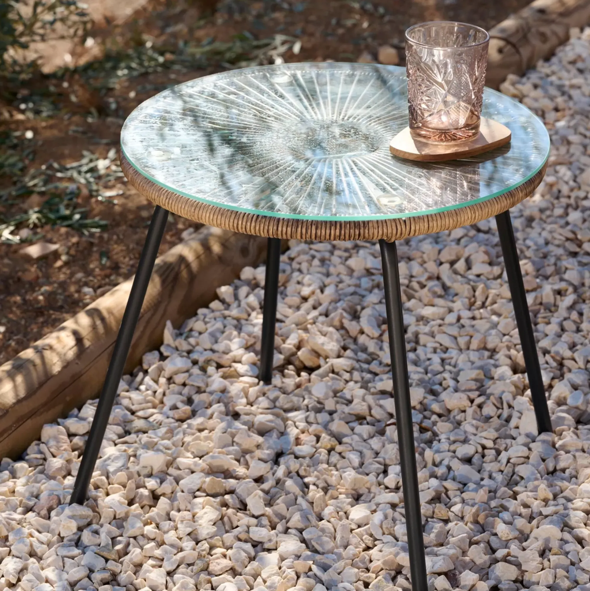 CASA Mesas Auxiliares De Jardín|Acapulco Mesa Lounge Natural