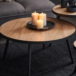 CASA Mesas De Salón|Alexis Mesita De Salon Negro, Natural