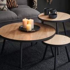 CASA Mesas De Salón|Alexis Mesita De Salon Negro, Natural