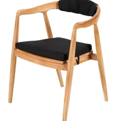 CASA Cojines De Jardín|August Cojin De Asiento Negro