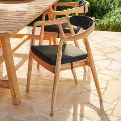 CASA Cojines De Jardín|August Cojin De Asiento Negro