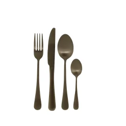 CASA Juegos|Axelle Cubierto De 16 Piezas Negro