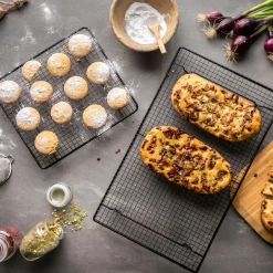 CASA Accesorios Para Resposteria|Bakery Rejillas Pasteleria Juego De 2 Negro