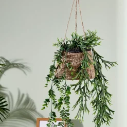 CASA Colgadores Para Plantas|Baku Macetero Colgante Negro, Natural