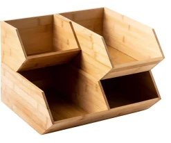 CASA Taperes|Bamboo Organizador Apilable Natural