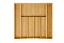 CASA Cestas De Cajonera|Bamboo Organizador Cajon Extensible Natural