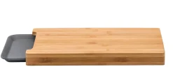 CASA Tablas De Cortar|Bamboo Tabla Para Cortar Con Recipiente Gris, Natural