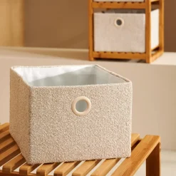 CASA Cestas De Almacenaje|Basic Boucle Cesta De Almacenaje Off White/Sand