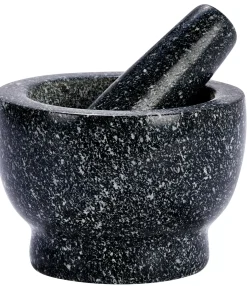 CASA Exprimidores|Black Stone Mortero Con Pistilo Negro