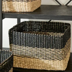 CASA Cestas De Cajonera|Bobo Cesta Negro, Natural
