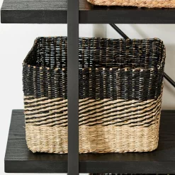 CASA Cestas De Cajonera|Bobo Cesta Negro, Natural