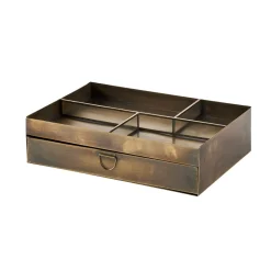 CASA Cajas Para Cartas|Brass Organizador De Escritorios Bronceado