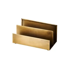 CASA Cajas Para Cartas|Brass Soporte Para Cartas 2 Compart. Bronceado