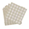 CASA Servilletas|Check Sand Paquete De 20 Servilletas Beis
