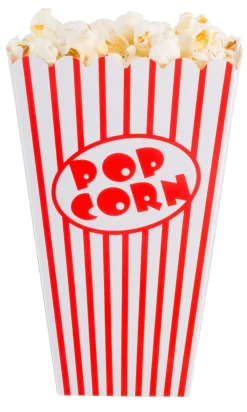 CASA Accesorios De Cocina|Cinema Vaso De Palomitas Juego De 8 Blanco, Rojo