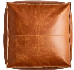 CASA Pufs|Cognac Puf Marron