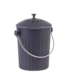 CASA Cubos De Basura|Creola Black Deposito Para Abono Con Filtro Negro