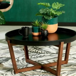 CASA Mesas De Salón|Draco Mesita De Salon Negro, Marron