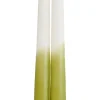 CASA Velas|Duo Velas Largas Juego De 2 Verde, Crema, Multicolor