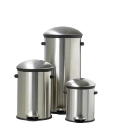 CASA Cubos De Basura|Elegance Cubo Con Pedal 12L Plateado