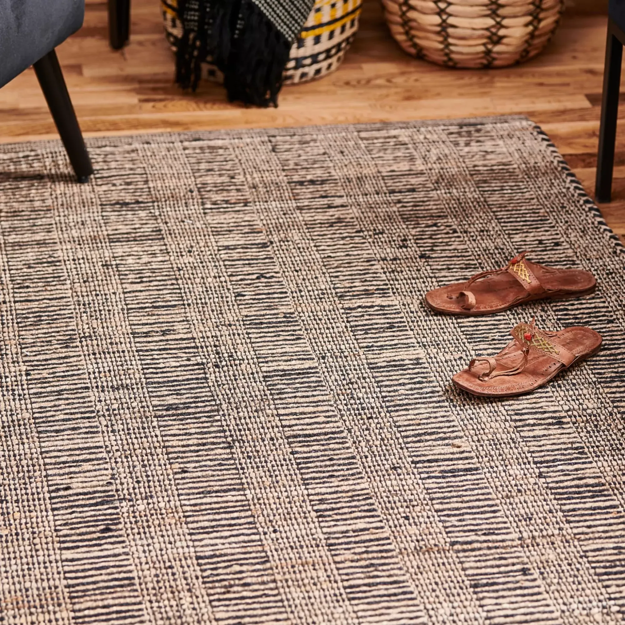 CASA Alfombras|Ethnic Alfombra Negro, Natural