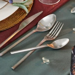 CASA Juegos|Etna Satin Cubierto De 16 Piezas Plateado