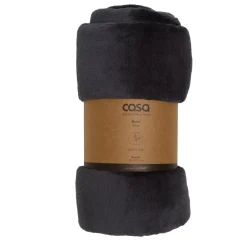 CASA Mantas|Flanella Manta Gris Oscuro