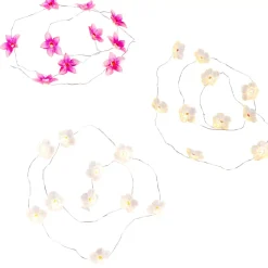 CASA Guirnaldas De Luz|Flower Guirnalda Blanco, Amarillo, Morado
