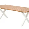CASA Mesas De Jardín|Formax Mesa De Jardín Con Patas En X Natural/Blanco