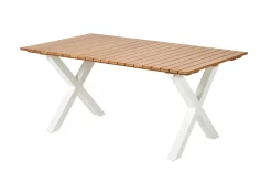 CASA Mesas De Jardín|Formax Mesa De Jardín Con Patas En X Natural/Blanco