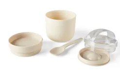 CASA Fiambreras|Freshmood Tarro De Desayuno Con Cuchara Blanco, Marron, Verde