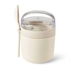 CASA Fiambreras|Freshmood Tarro De Desayuno Con Cuchara Blanco, Marron, Verde