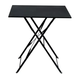 CASA Mesas De Jardín|Imperial Mesa Plegable Cuadrado Negro