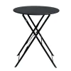 CASA Mesas De Jardín|Imperial Mesa Plegable Redondo Negro