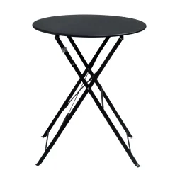 CASA Mesas De Jardín|Imperial Mesa Plegable Redondo Negro