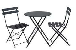 CASA Mesas De Jardín|Imperial Mesa Plegable Redondo Negro