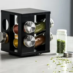 CASA Tarros De Hierbas|Industria Carrusel De Hierbas 8 Botes Negro