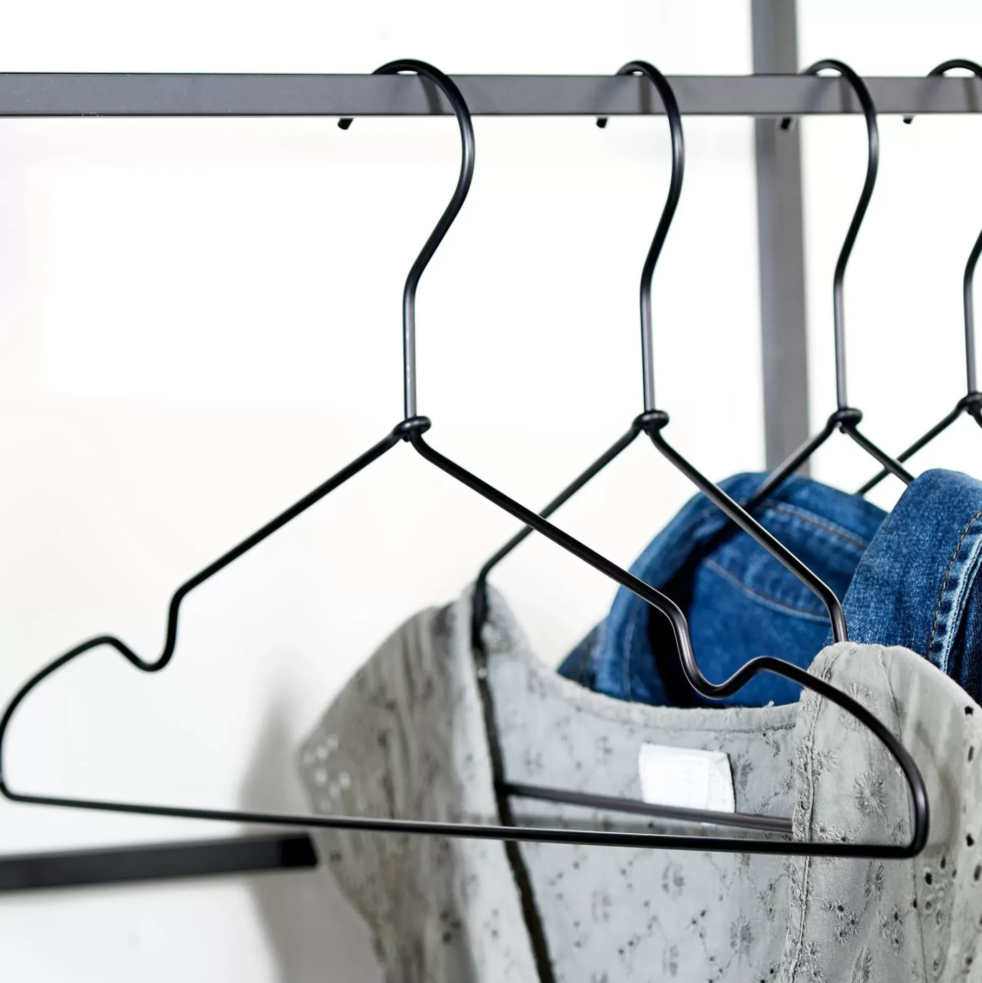 CASA Perchas|Infinity Black Perchas Juego De 4 Negro