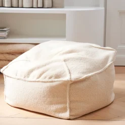 CASA Pufs|Jacki Tejido Teddy Blanco