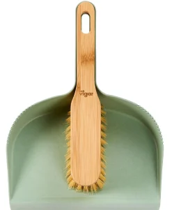 CASA Limpiar|Jasmin Escobilla Y Recogedor Verde, Natural