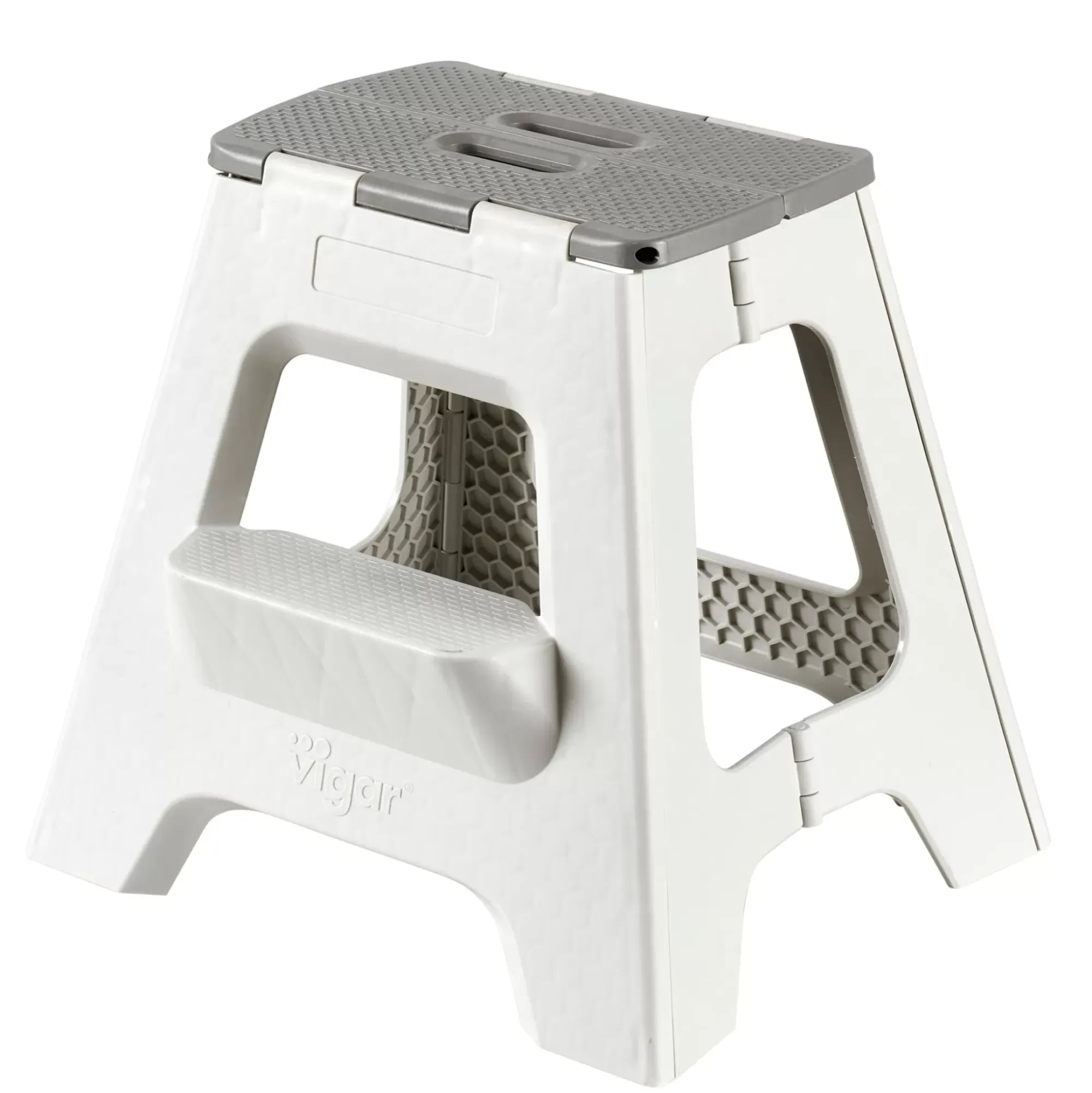 CASA Limpiar|Jasmin Taburete Plegable Deluxe Xl Gris Claro