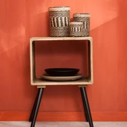 CASA Mesillas De Noche|Kansas Mesilla De Noche Negro, Natural