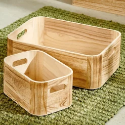 CASA Cajas De Almacenamiento|Ligno Cajita Natural