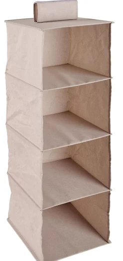 CASA Cajas De Almacenamiento|Linolux Sistema Almacenaje Con 4 Compart. Beis