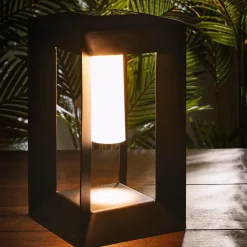 CASA Iluminación Exterior|Lore Lampara Solar Negro