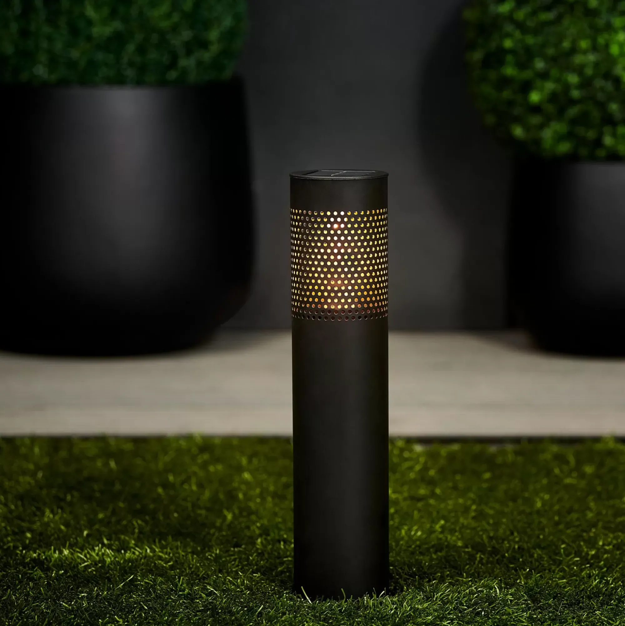 CASA Iluminación Exterior|Lux Lampara Solar Negro