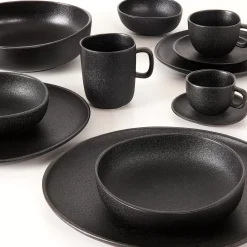 CASA Tazas|Magma Taza Y Plato Tacita Negro