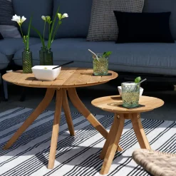 CASA Mesas Auxiliares De Jardín|Marrow Mesa Lounge Natural