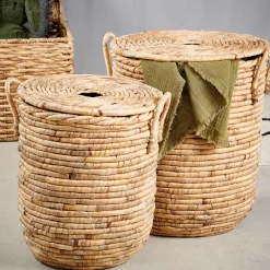 CASA Cesto De La Ropa|Miley Cesta Para Colada Con Tapa Y Asas Natural